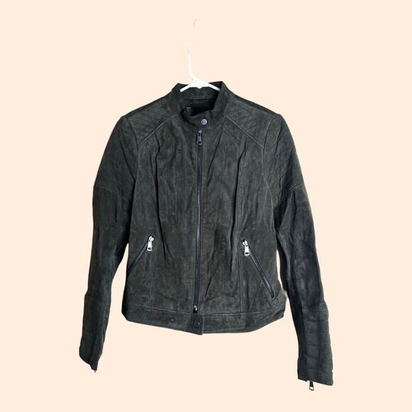 Bagatelle Green Suede Jacket - Picture 1 of 5